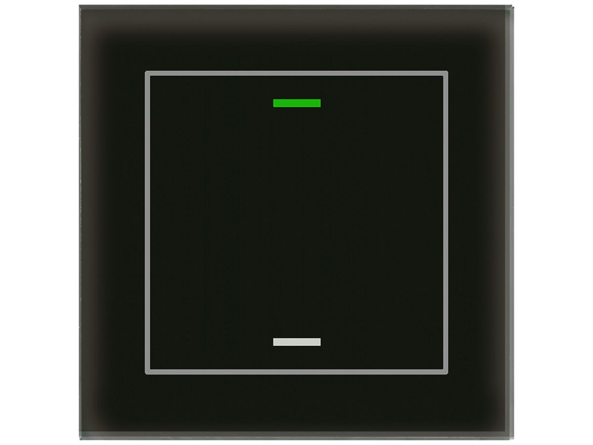 UP-Taster KNX RGBW MDT BE-GTL1TS.01S 1T/2B Temp.Glas schwarz "neutral"