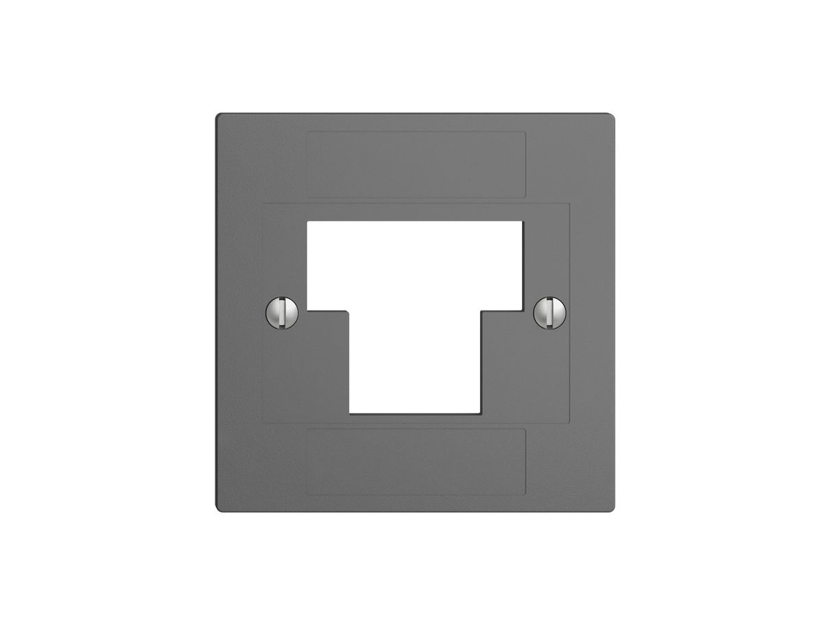 Frontplatte 1×TT,2×RJ45 dunkelgrau ITplus ITM EDIZIOdue