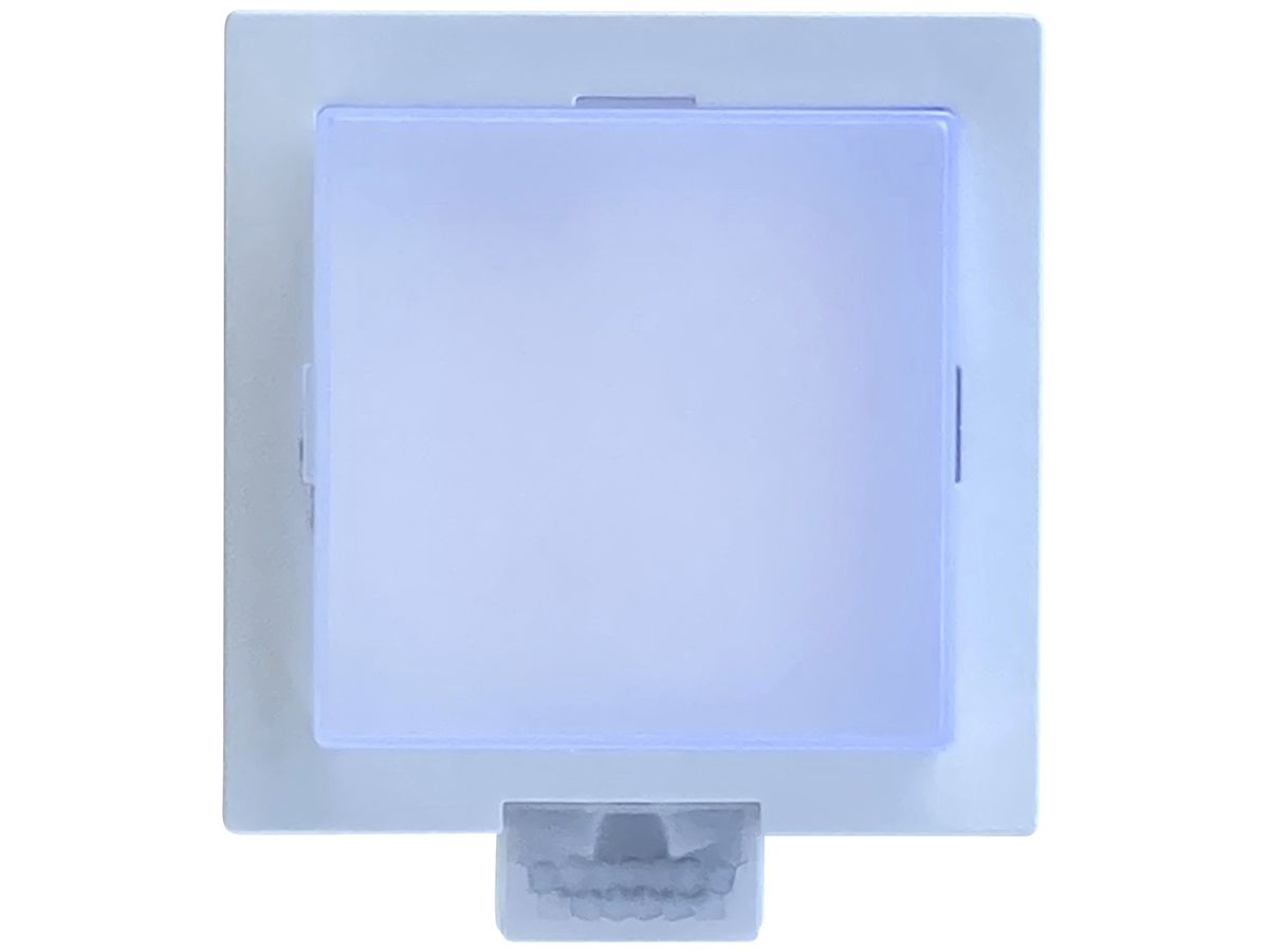 LED-Wandleuchte Z-Licht PIR Cube SEN 5.5W 500lm 3000K IP65 115×115mm weiss