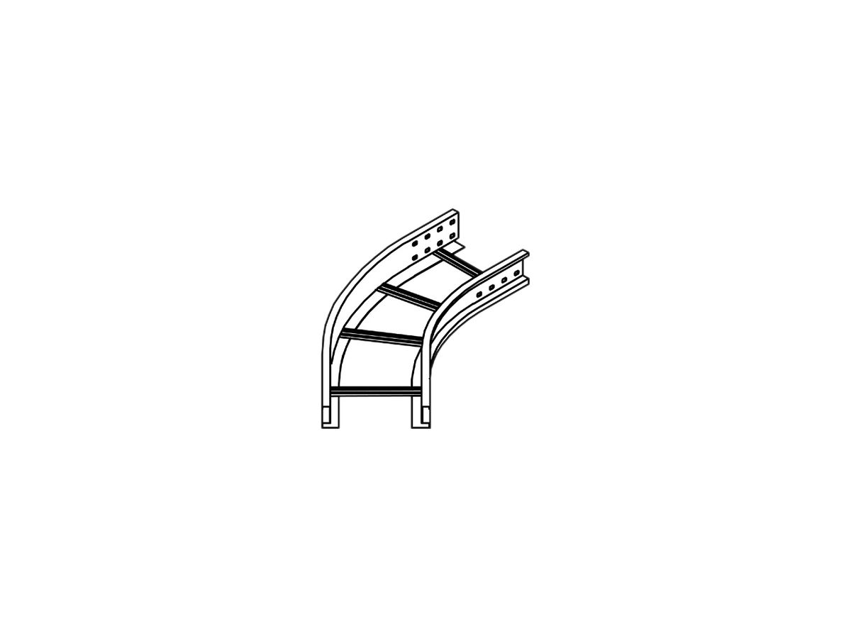 Bogen Lanz 45° für Weitspann-Multibahn 200×110mm ZMA