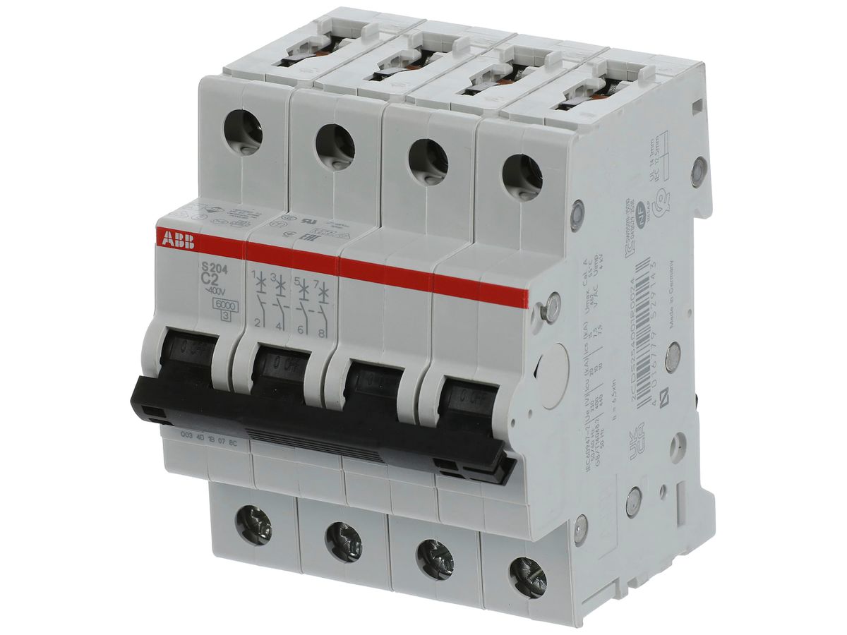 Leitungsschutzschalter ABB S204-C2 2A C 6kA