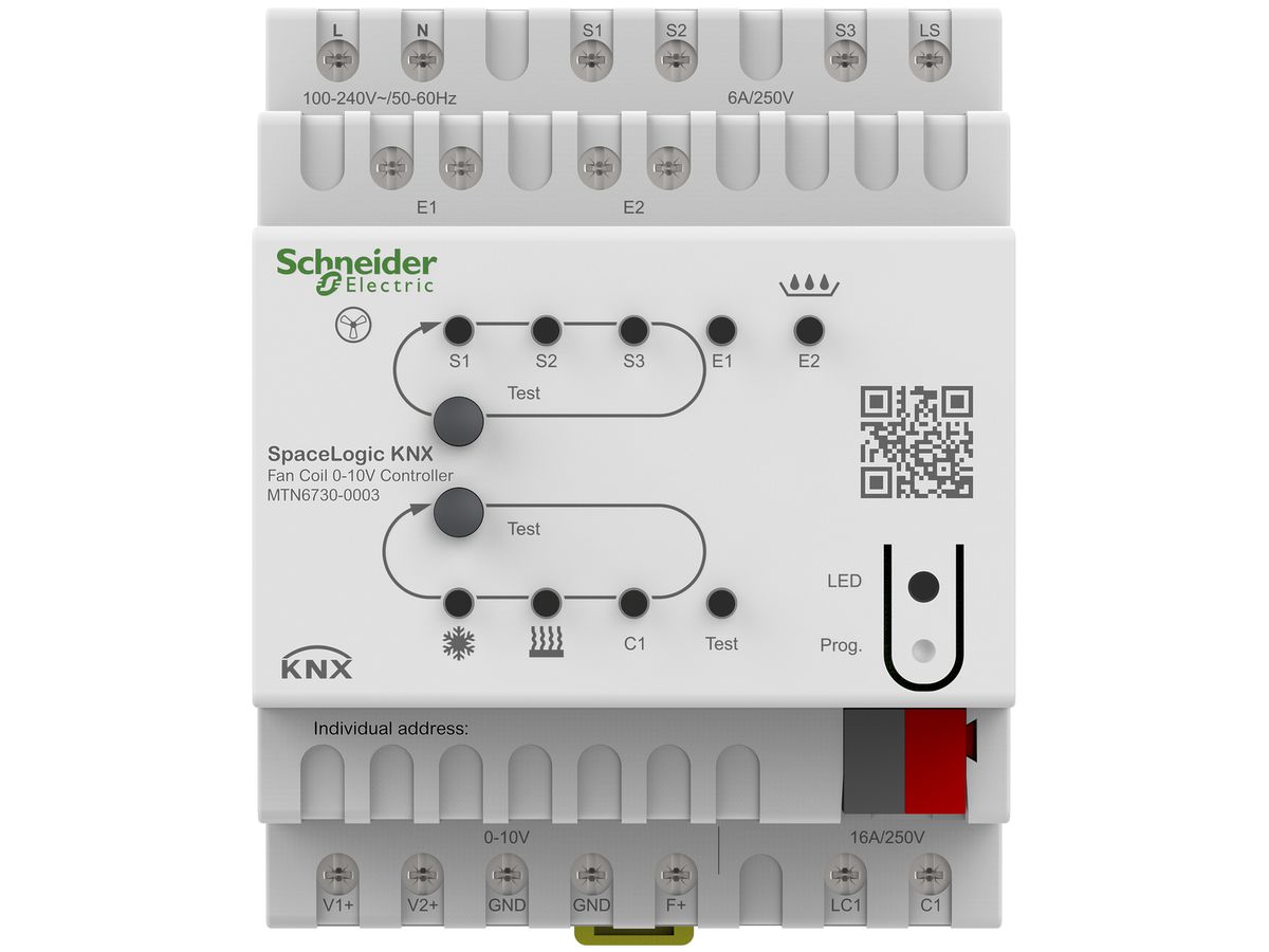 REG-KNX-Gebläsekonvektor Schneider electric SpaceLogic 0…10V