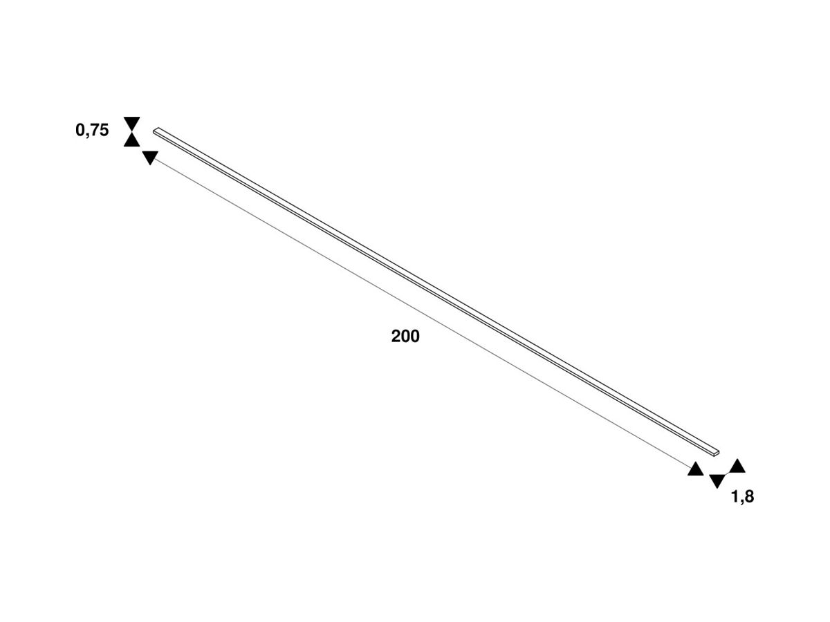 Abdeckung SLV S-TRACK 1~ 2000×18×7.5mm PC grau