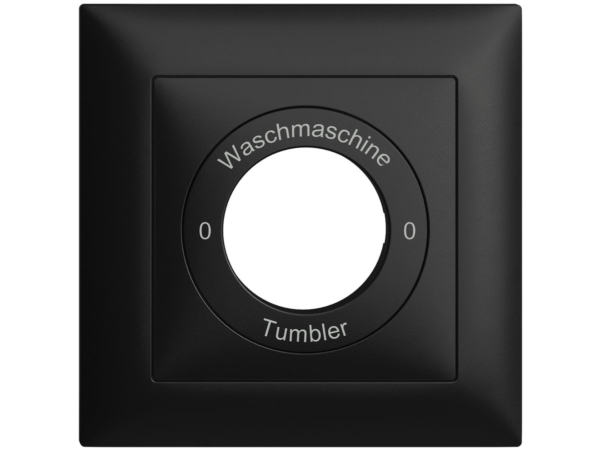 Frontset 0-Waschmaschine-0-Tumbler EDIZIOdue 88×88mm schwarz