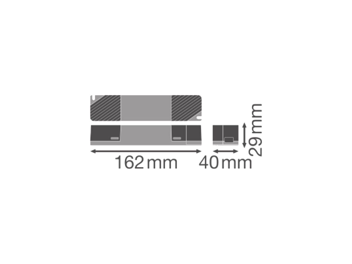 LED-Betriebsgerät LEDVANCE VALUE 30W 24V ON/OFF 162×40×29mm