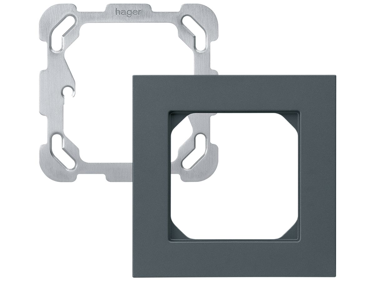 UP-Kopfzeile Hager kallysto.pro 1×1 94×94mm anthrazit