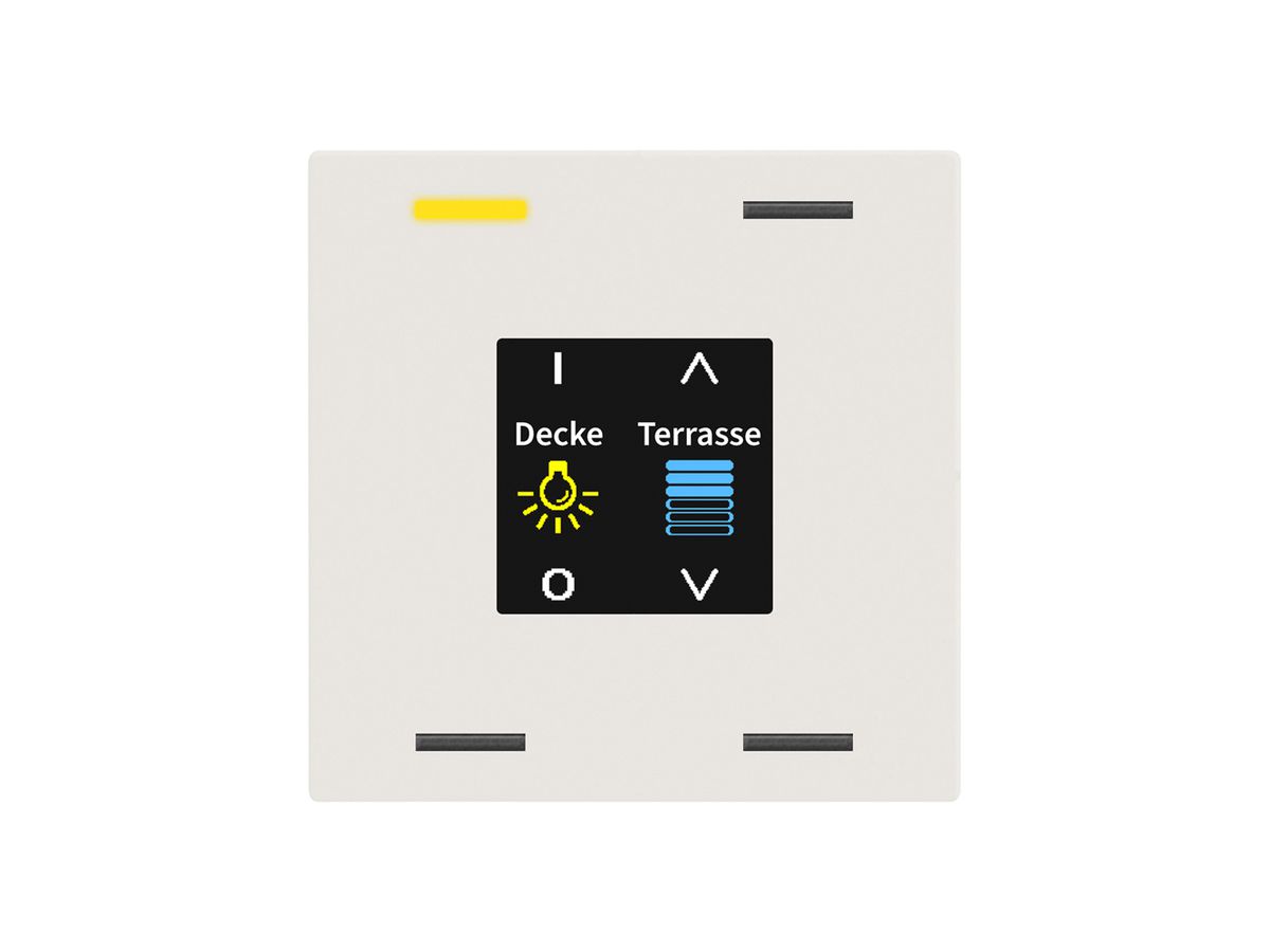 EB-Bediengerät KNX MDT BE-TAS6004.01 4T/4B Display weiss matt