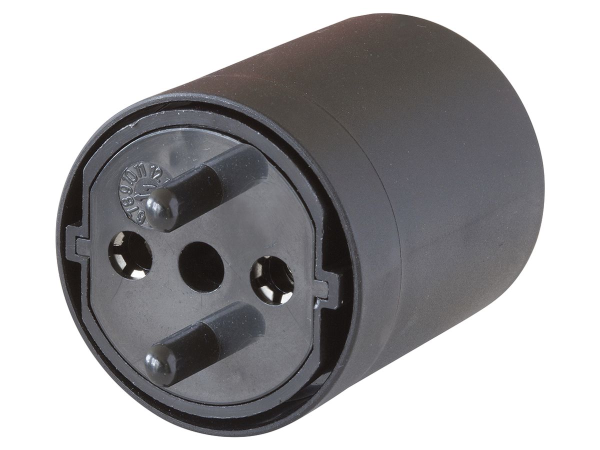Fixadapter Brennenstuhl 2L 10A 230VAC Schuko/T11 schwarz