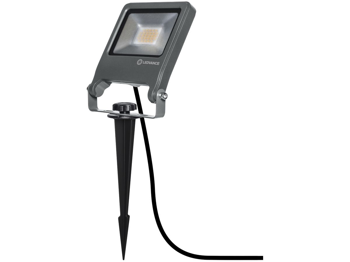 LED-Gartenlampe LDV ENDURA GARDEN Flood, 20W 830 mit Erdspiess