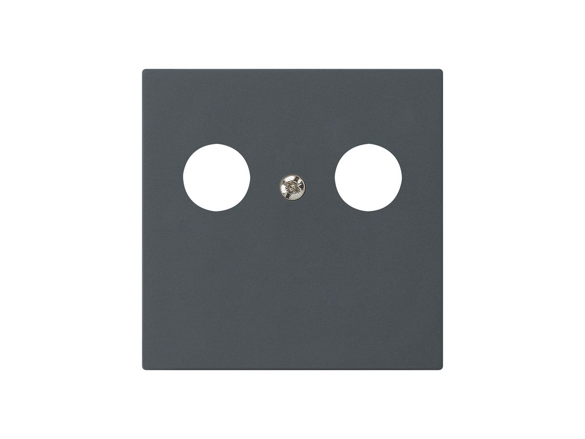 Frontplatte kallysto zu R&M HWS anthrazit 2×Koax