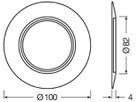 Abdeckring LEDVANCE für Einbauspot EB-Ø68mm, Stahl Ø100mm weiss