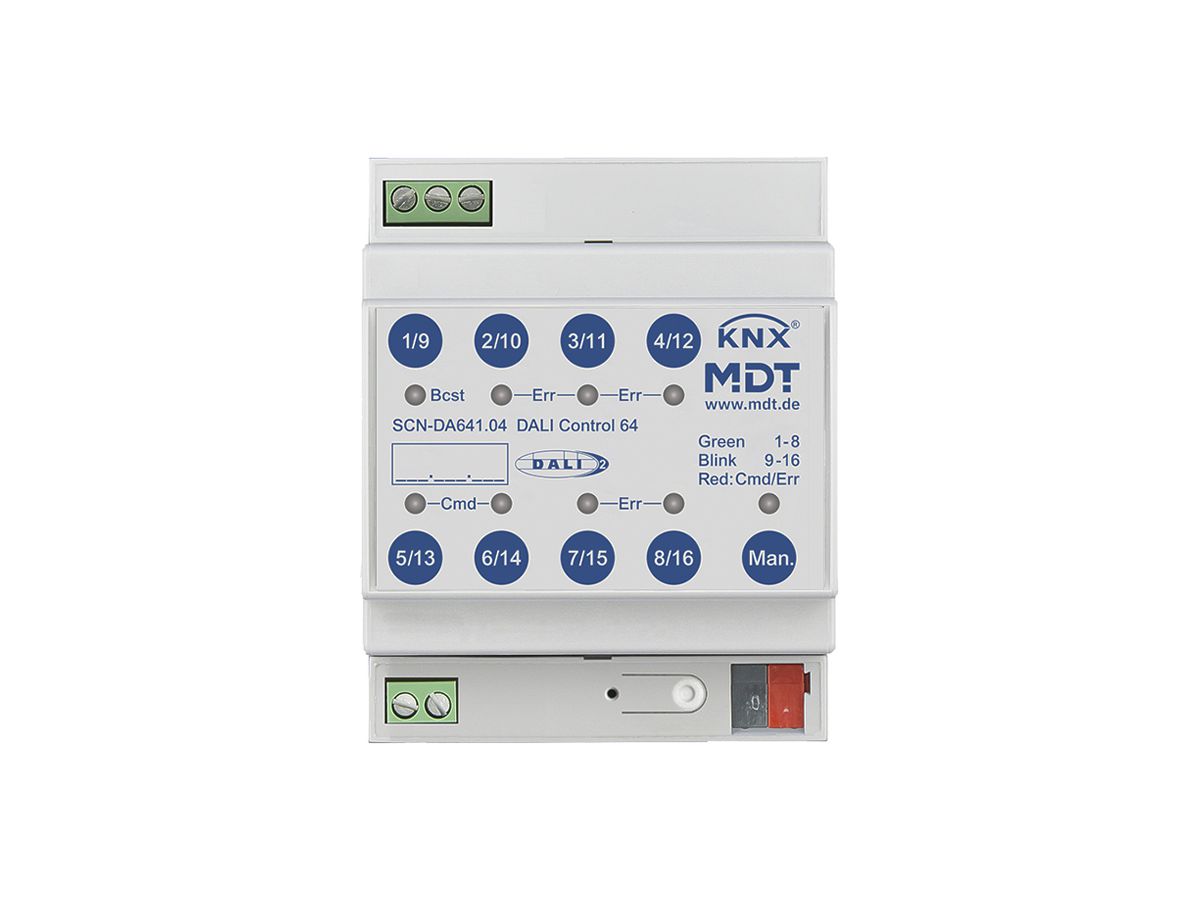 REG-Gateway KNX/DALI MDT SCN-DA641.04 1-Kan 64TE/Kanal 110…240VUC 4TE