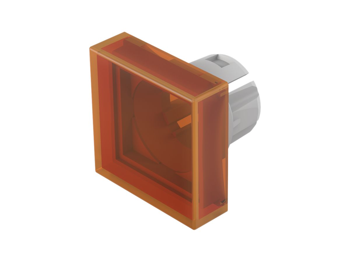 Druckhaube EAO61 20×20mm flach transparent, orange