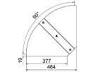 Deckel BET RBD W zu Bogen verstellbar 400mm Edelstahl A2 blank