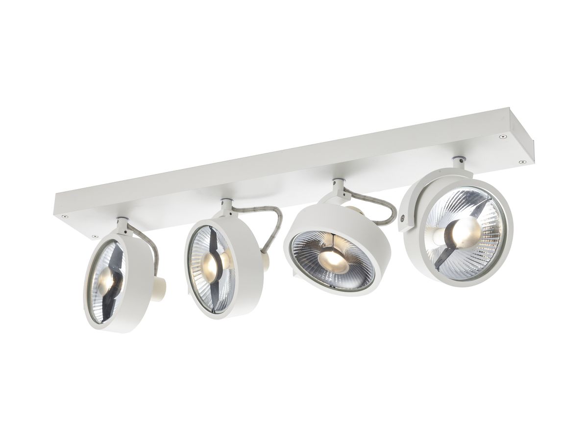 Decken-/Wandleuchte SLV KALU QUAD CW GU10 4×75W Sockel 600×90mm weiss