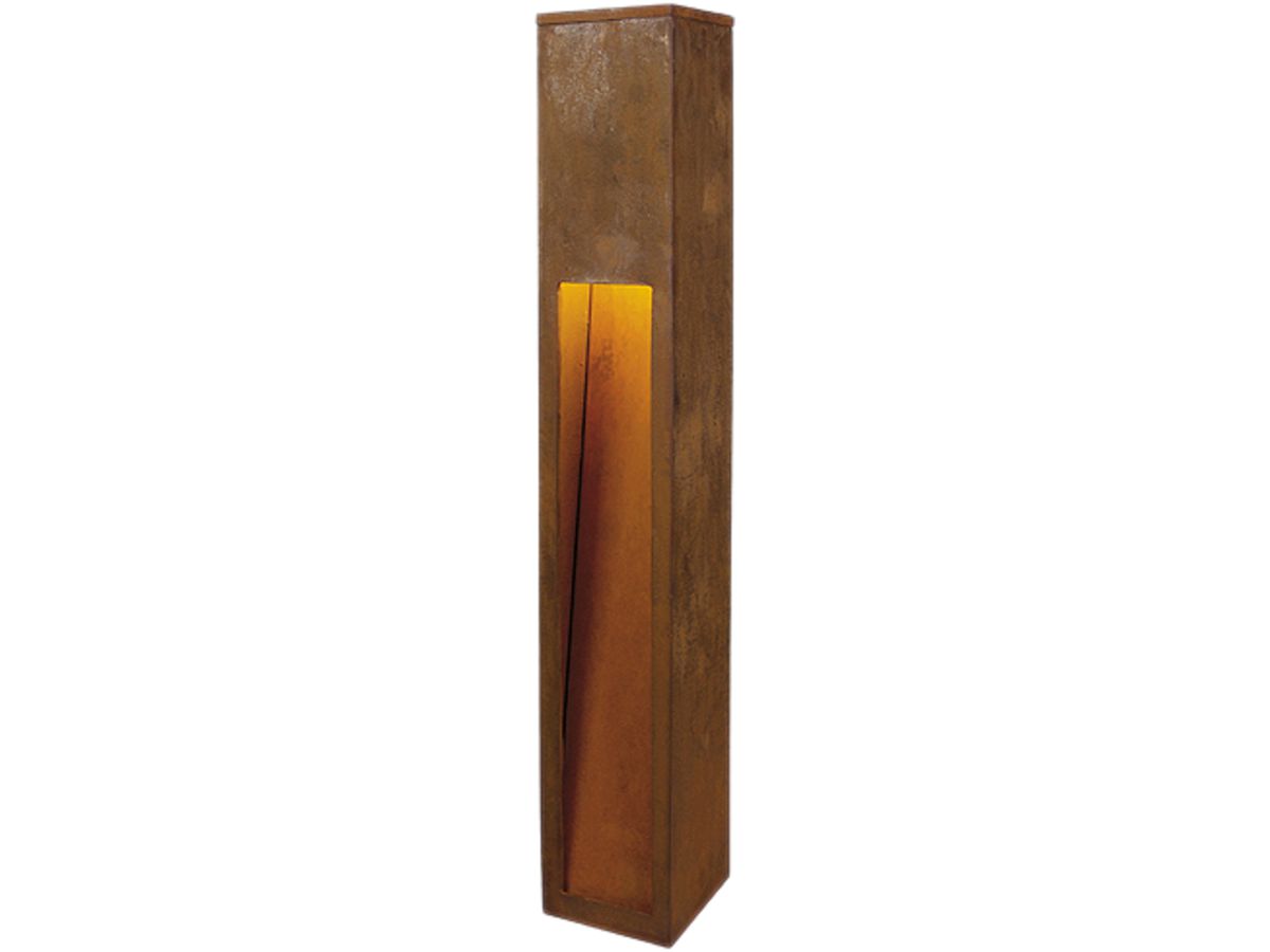 Standleuchte SLV RUSTY SLOT 80, E27 11W IP44 Eisen gerostet