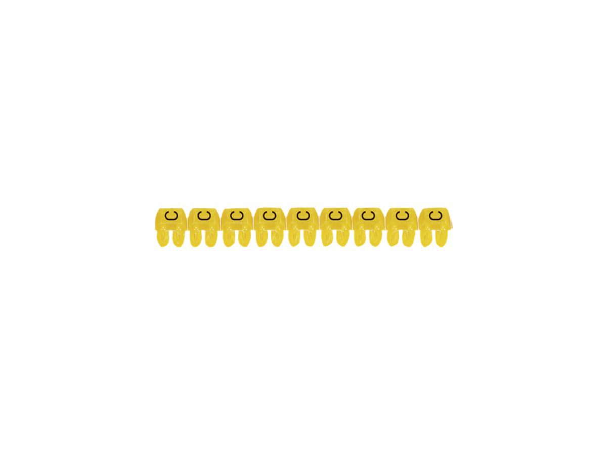 Kennzeichnungsring Legrand CAB 3, für 0.5…1.5mm² Aufdruck: 'C', gelb