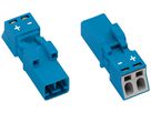 Stecker WINSTA MINI 2L ohne Zugentlastungsgehäuse, blau