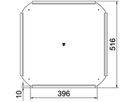 Deckel BET RKD zu Kreuzstück 400mm Edelstahl A4 blank
