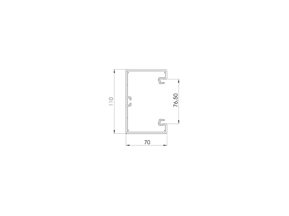 Grundprofil Bettermann PVC GK 70×110mm reinweiss