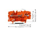 Trennmessklemme WAGO TOPJOB-S 2L 2.5mm² orange