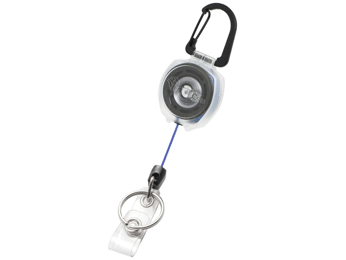 Roll-Schlüsselanhänger Key-Bak Sidekick Kunststoff transparent bl