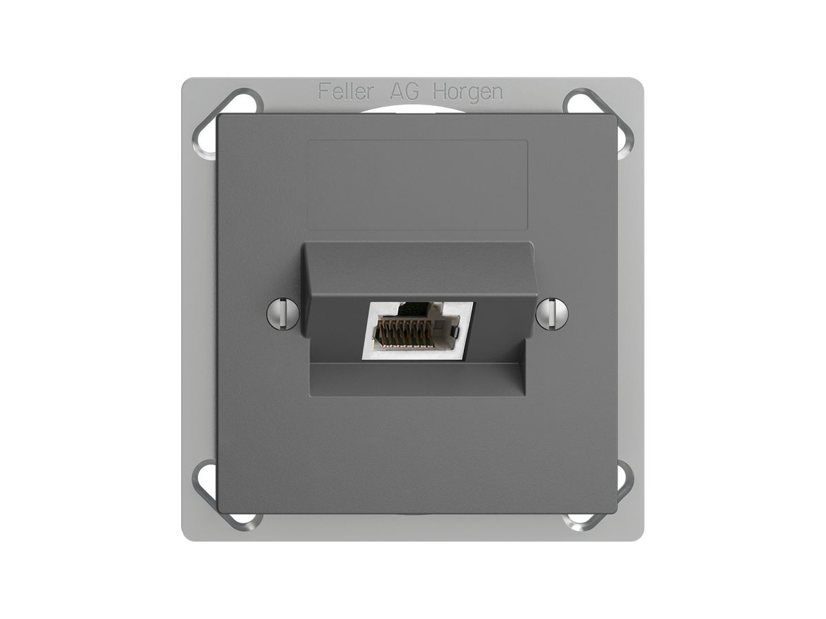 EB-Dose 1×RJ45/s 8P ITplus EDIZIOdue dunkelgrau