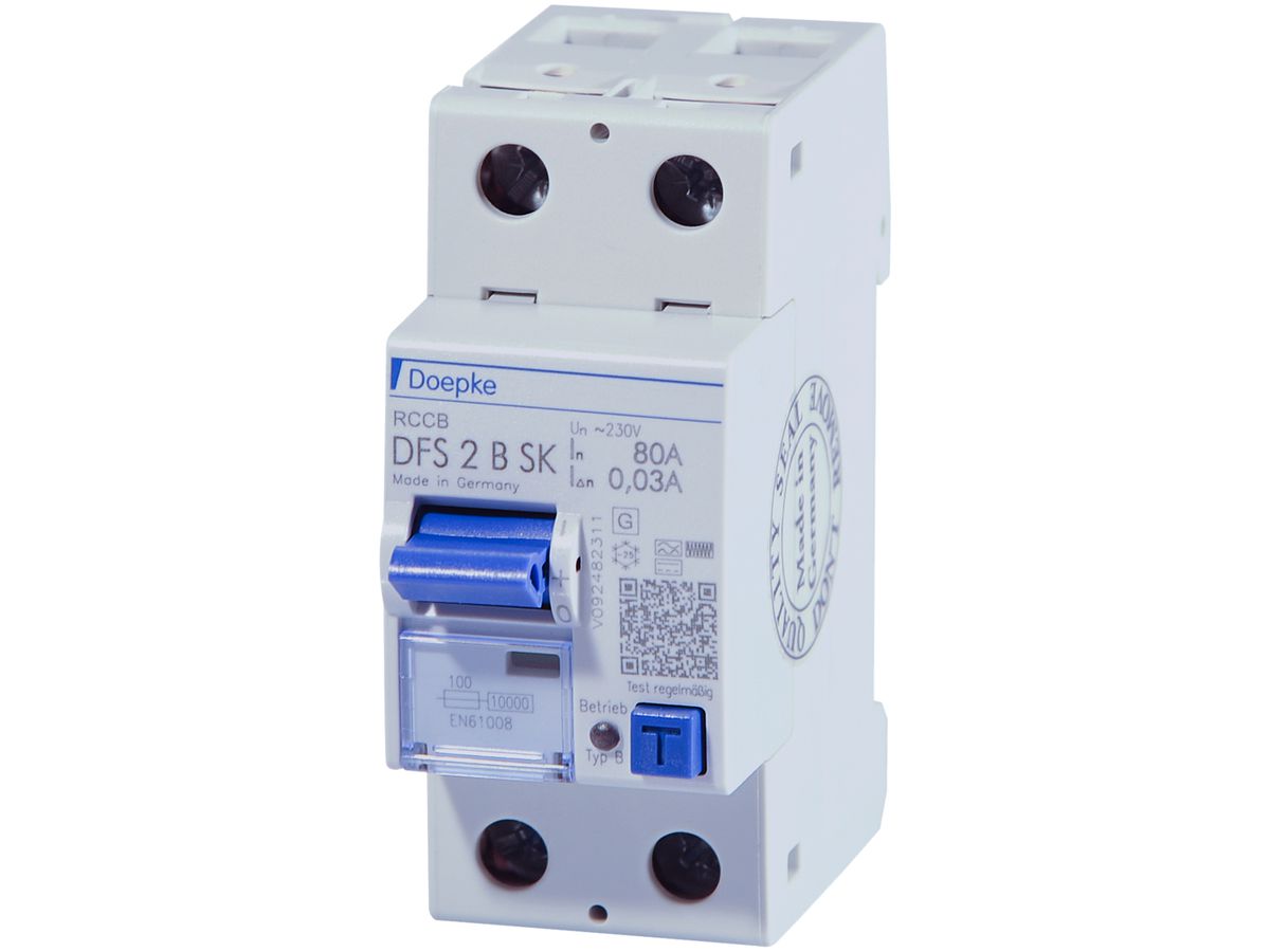 Fehlerstromschutzschalter Doepke DFS2 25A 300mA 2L Typ B SK (RCCB)
