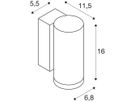 LED-Wandleuchte SLV ENOLA ROUND S 6W 450lm 3000/4000K IP65 anthrazit