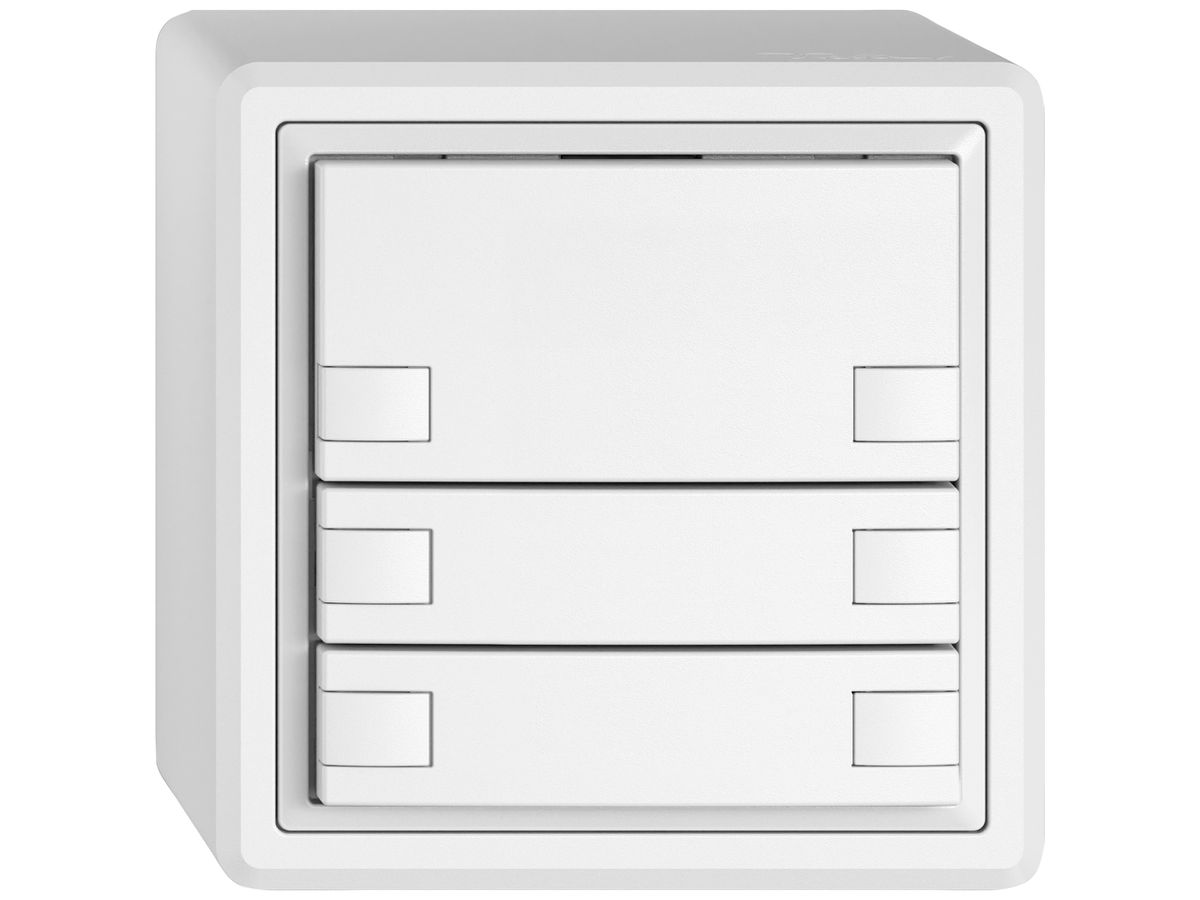 AP-Universaltaster EDIZIO.liv UNI SNAPFIX® 12…48V o.LED 6× 1-Tbed.ws