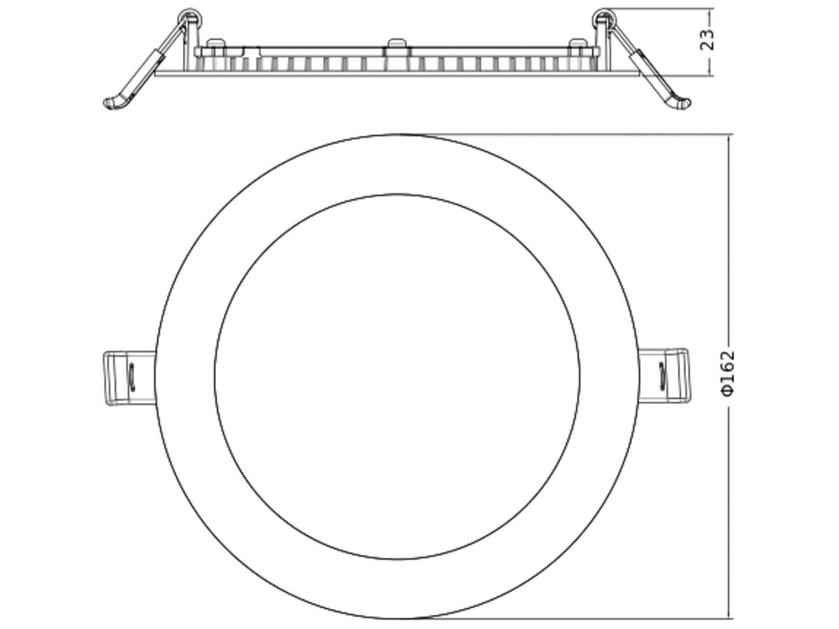 LED-Downlight LEDVANCE SLIM 13W 1300lm 830/840 IP20/44 90° Ø162mm weiss