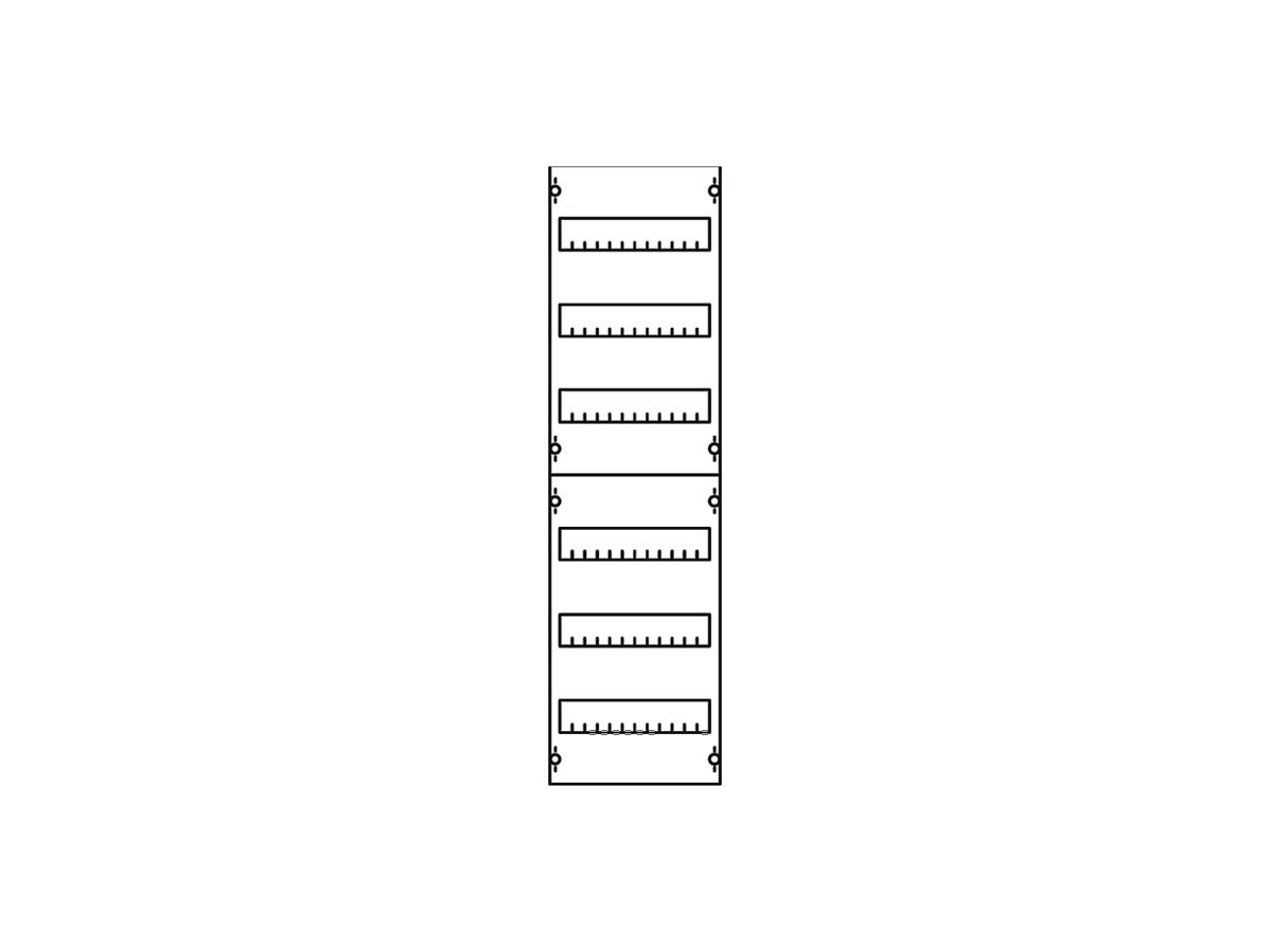 REG-Ausbaumodul ABB 1V23A, für Kleinverteiler CombiLine 1-Feld 6-reihig 72TE