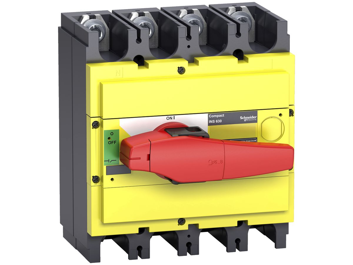 Lasttrennschalter Schneider Electric INS 4L 630A mit Drehgriff rot/gelb