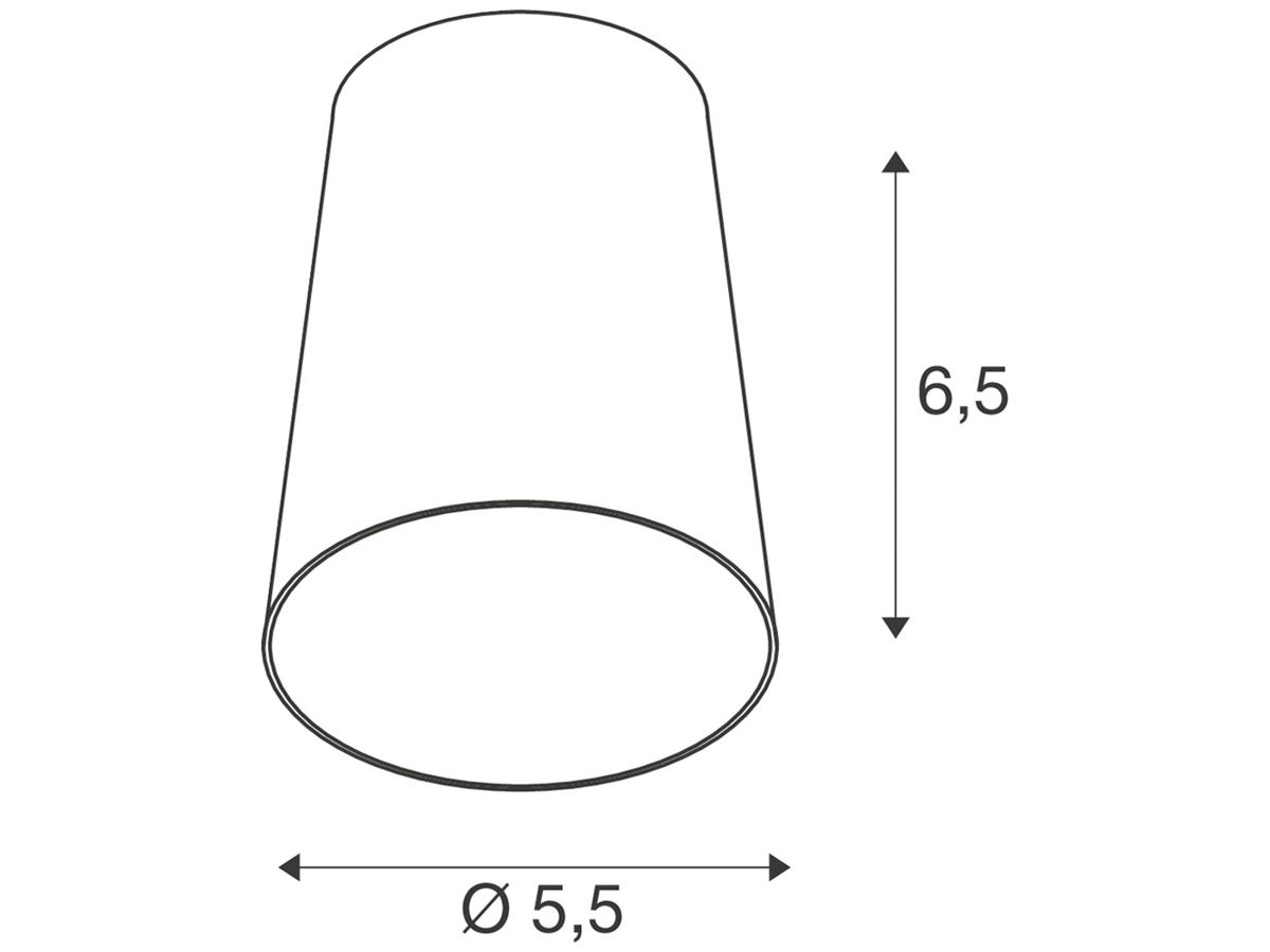 Leuchtenschirm SLV PURI 2.0 Cone rund konisch Ø55×65mm Aluminium