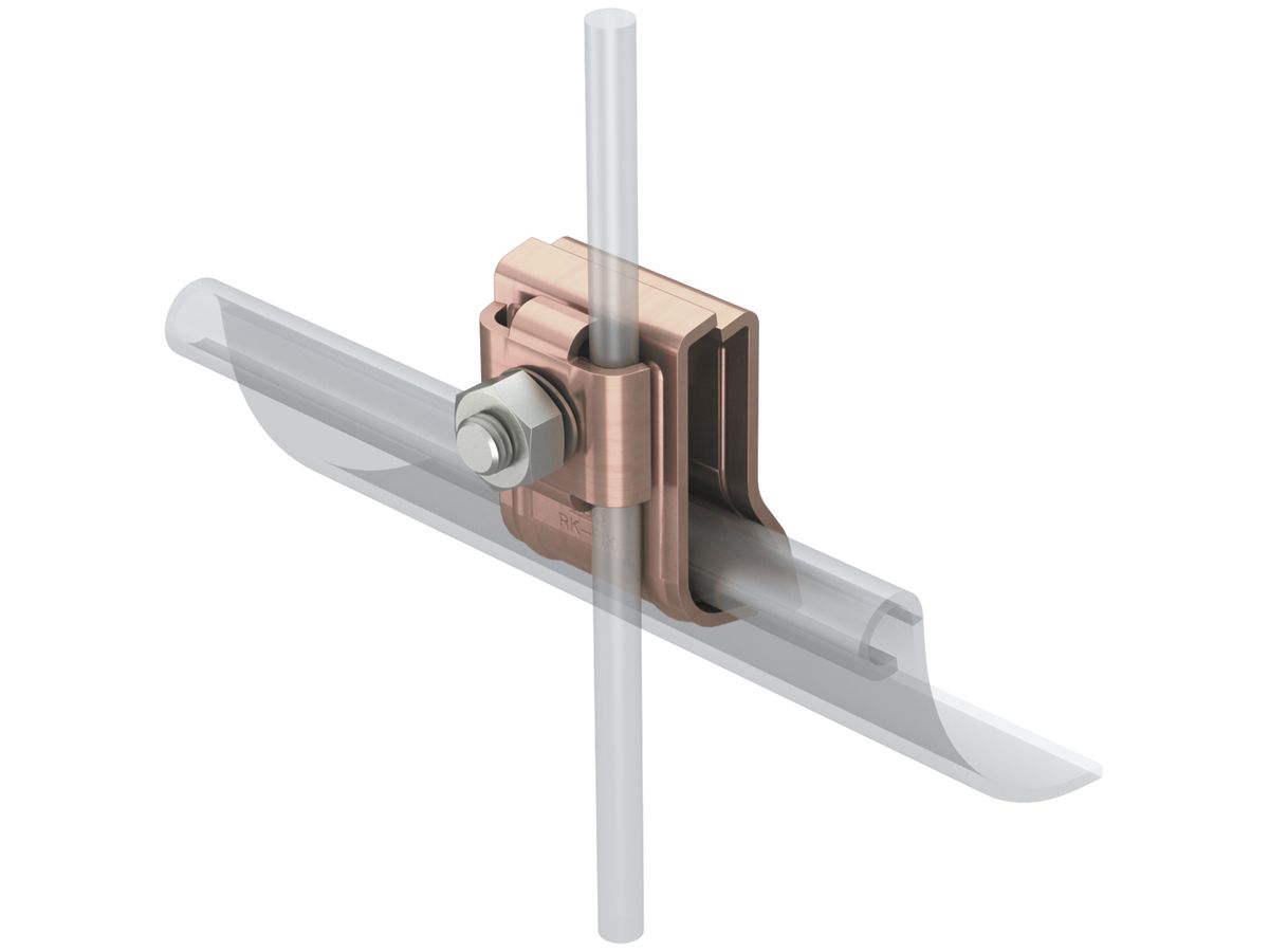 Rinnenklemme Bettermann mit Feder 2×8 / 2×6mm, A2, 1.4301, Kupfer