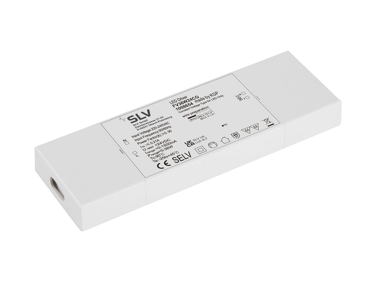 LED-Betriebsgerät SLV 36W 24V 1500mA ON/OFF 170×57×18mm