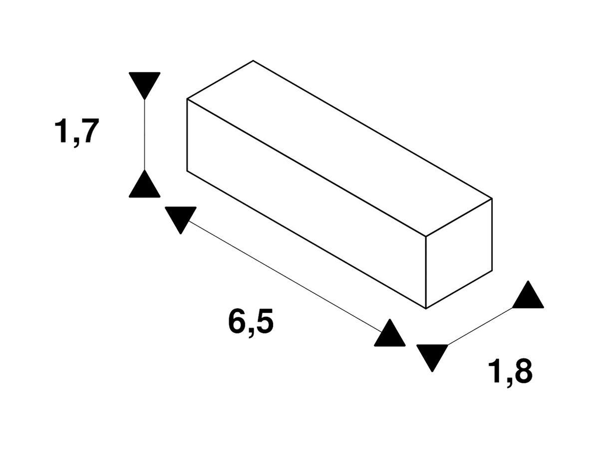 Längsverbinder SLV für 1-Phasen EB-Stromschiene, weiss