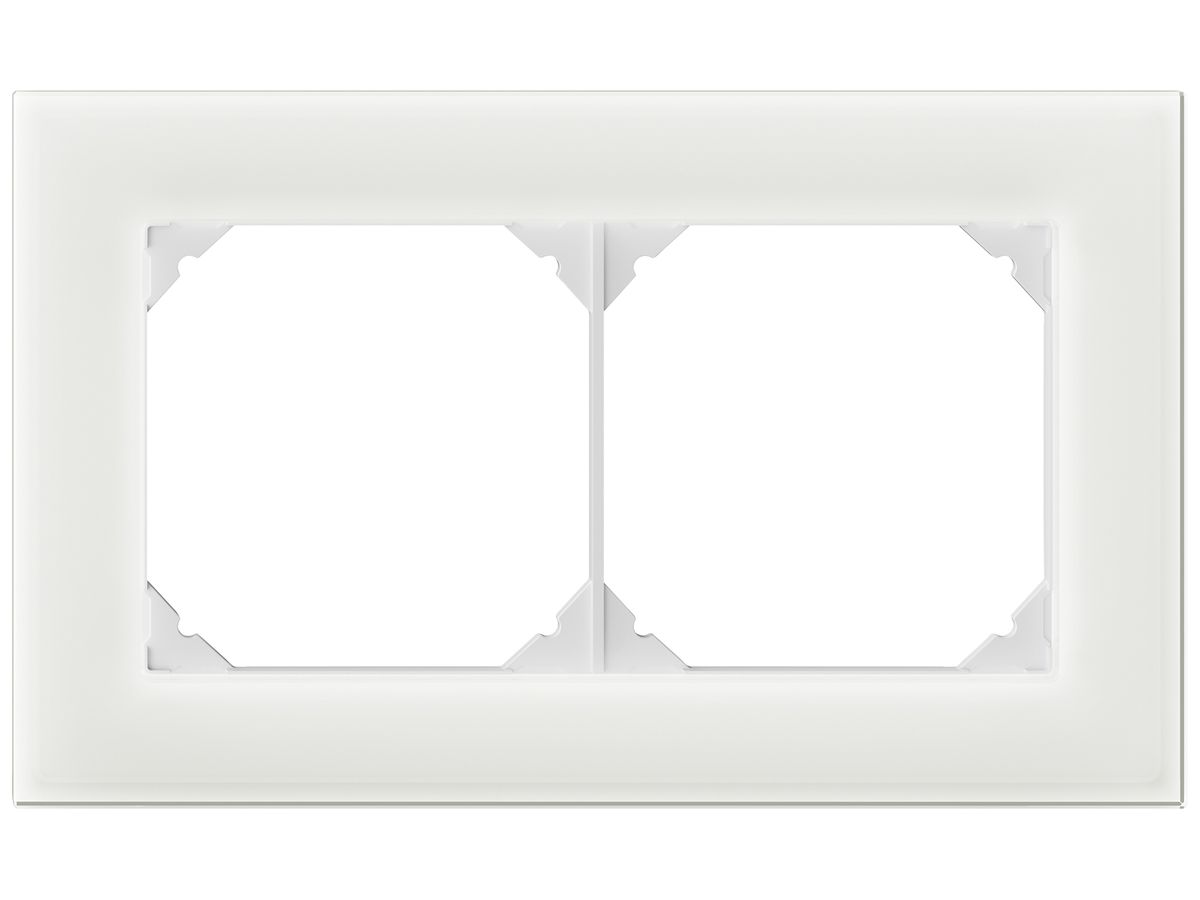 UP-Kopfzeile EDIZIO.liv prestige SNAPFIX® 1×2 94×154mm glas weiss
