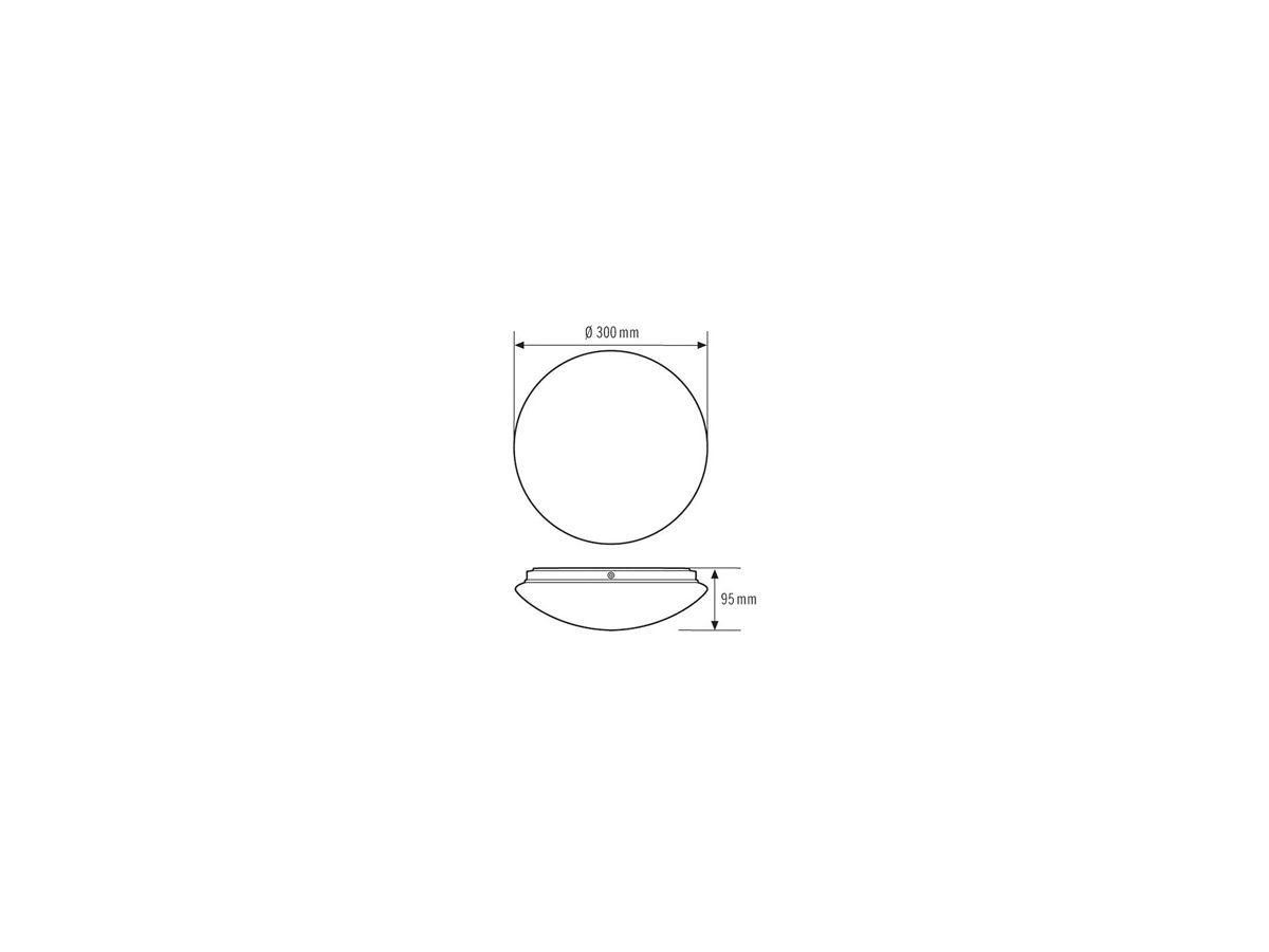 LED-Rundleuchte ESYLUX ELLEN HF, 12W 4000K 1250lm Ø300×95mm IP20, weiss