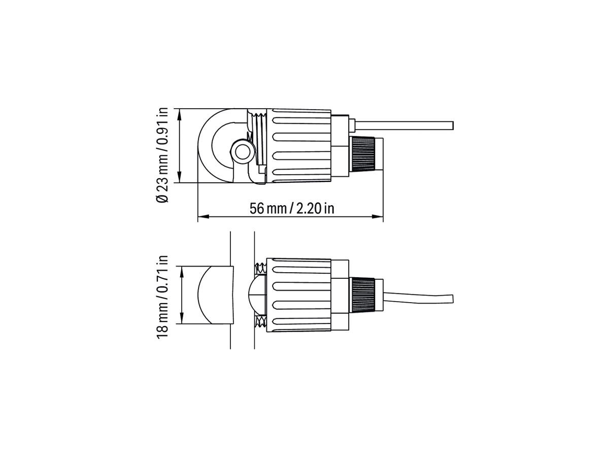 Potentialabgriff WAGO mit Sicherung, Phase, 400VAC 2A 10…16 mm² 3m