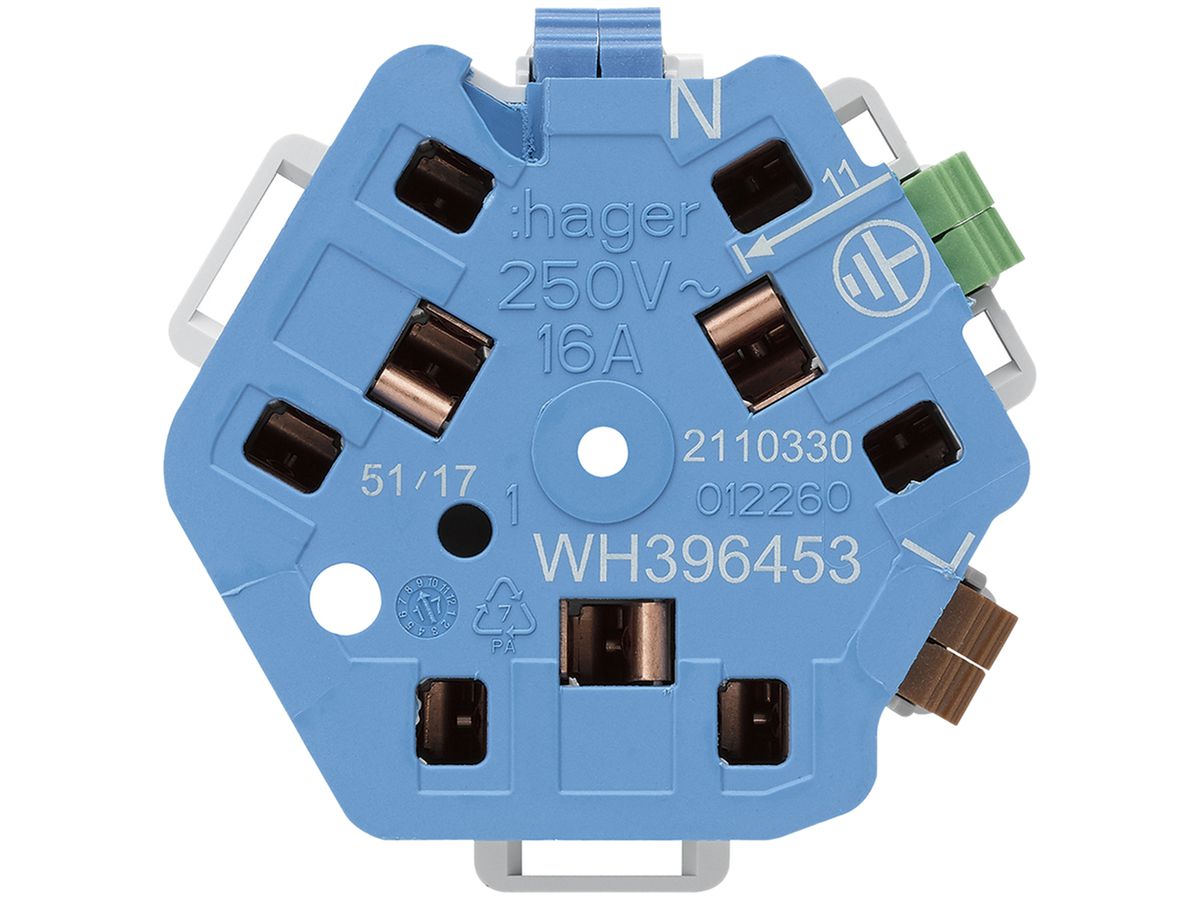 Einsatz zu Steckdose Hager, FLF 3×T13/23, E