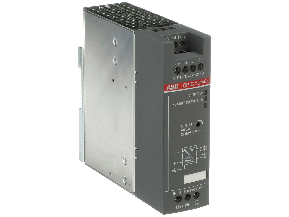 EB-Schaltnetzgerät ABB CP-C.1 24/5.0-C IN:85…300VUC OUT:24VDC/5A