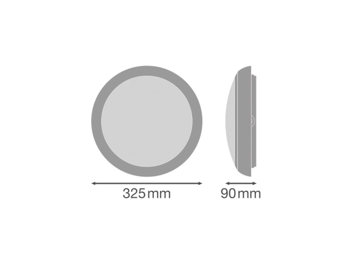 LED-Anbauleuchte LEDVANCE BLKH CBO RD 16W 1920lm 5700K IP65 weiss