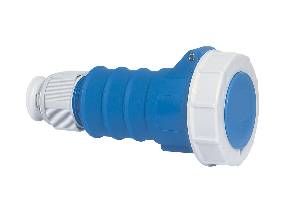 Kupplung CEE Bals 3P 16A 230V 6h blau IP67 vernickelt QC.TE-Plus
