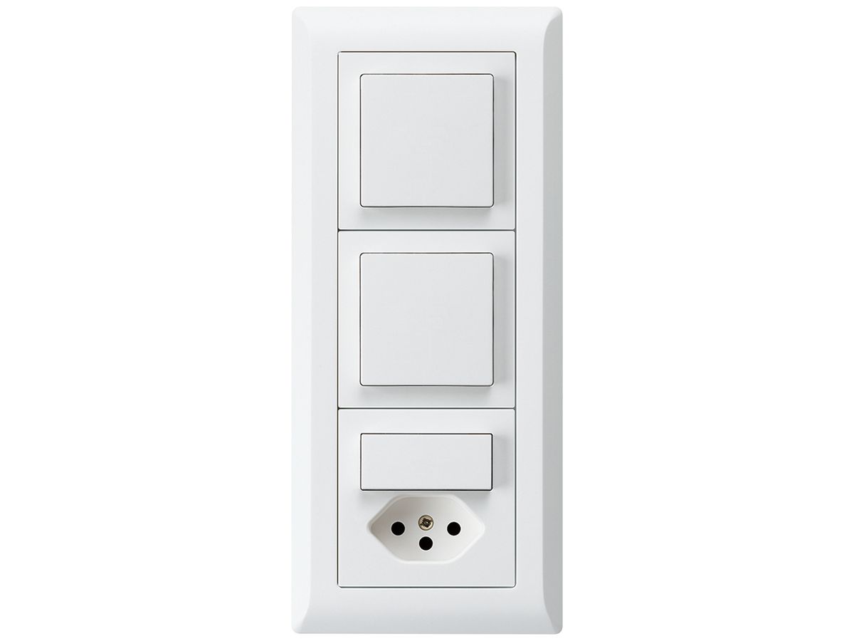 UP-Kombination kallysto.line Gr.I-I-I vertikal 2×Schalter S3+S3/Typ 13 weiss