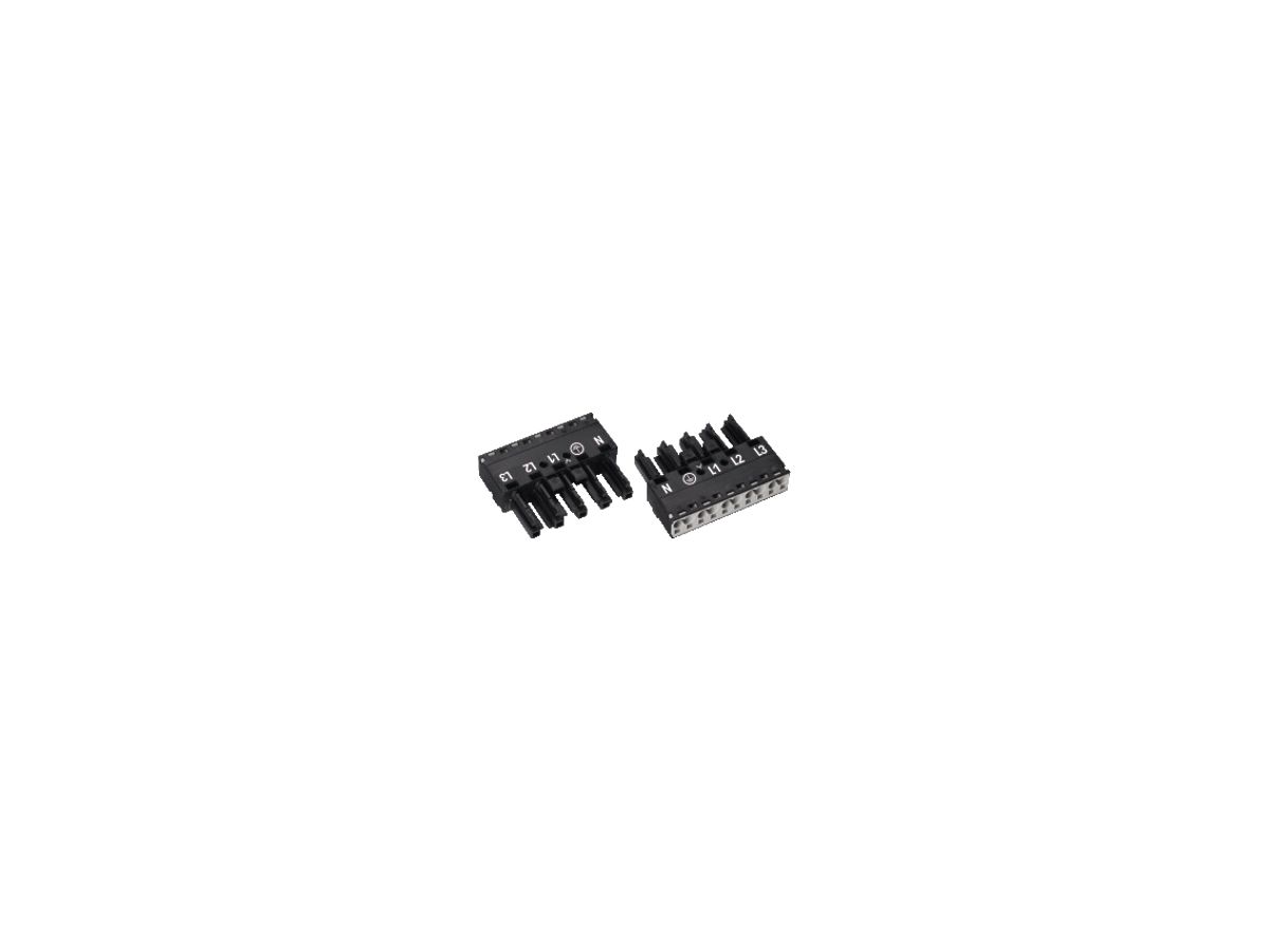 Buchsenteil WAGO 5L 2×0.5…4mm² schwarz