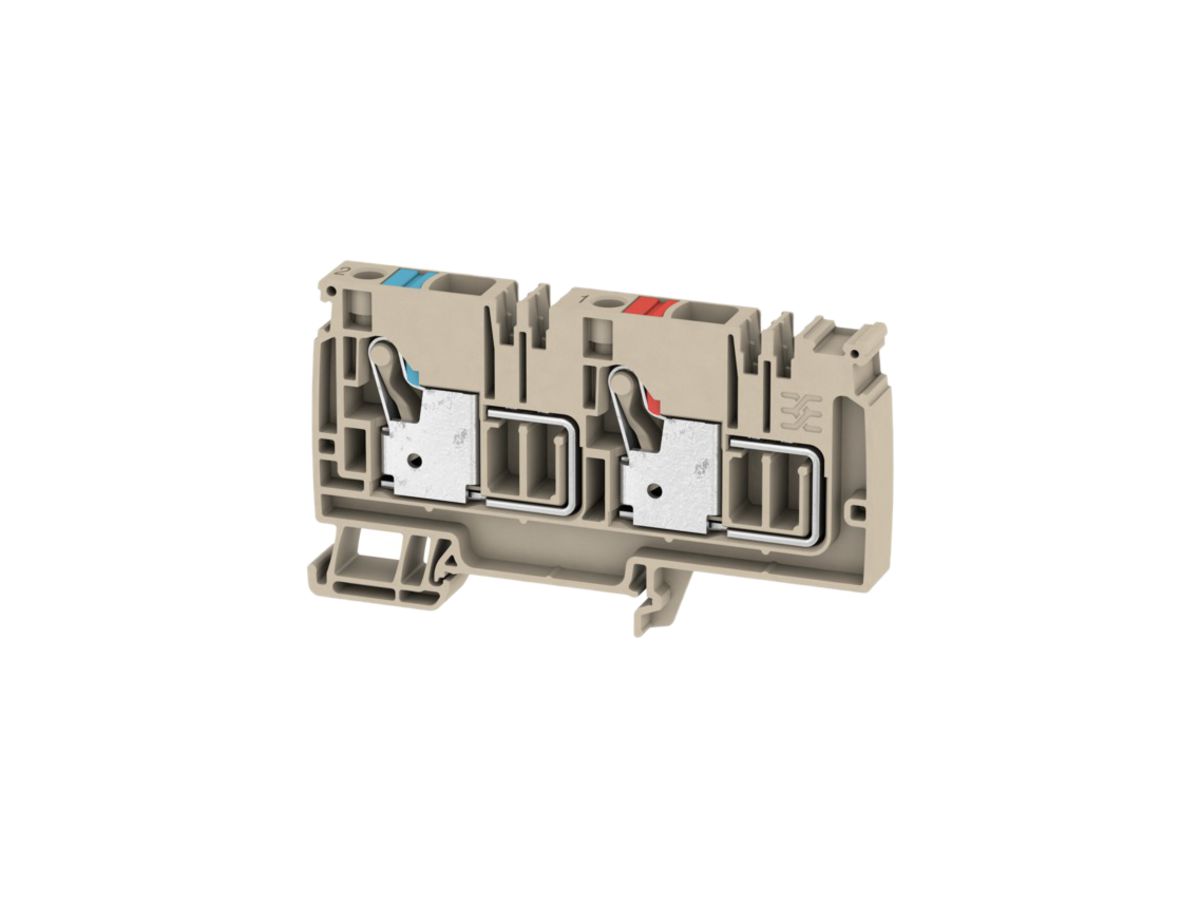 Einspeiseklemme Weidmüller AAP14 LO-LO PUSH IN 10mm² 57A TS35 beige