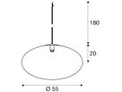 Pendelleuchte SLV MAGICO 38 E27 1×10W DIM Ø380mm Aluminium