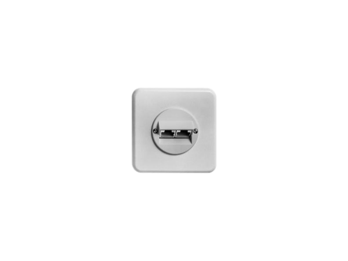 UP-Anschlussdose PMI 2RJ45 weiss