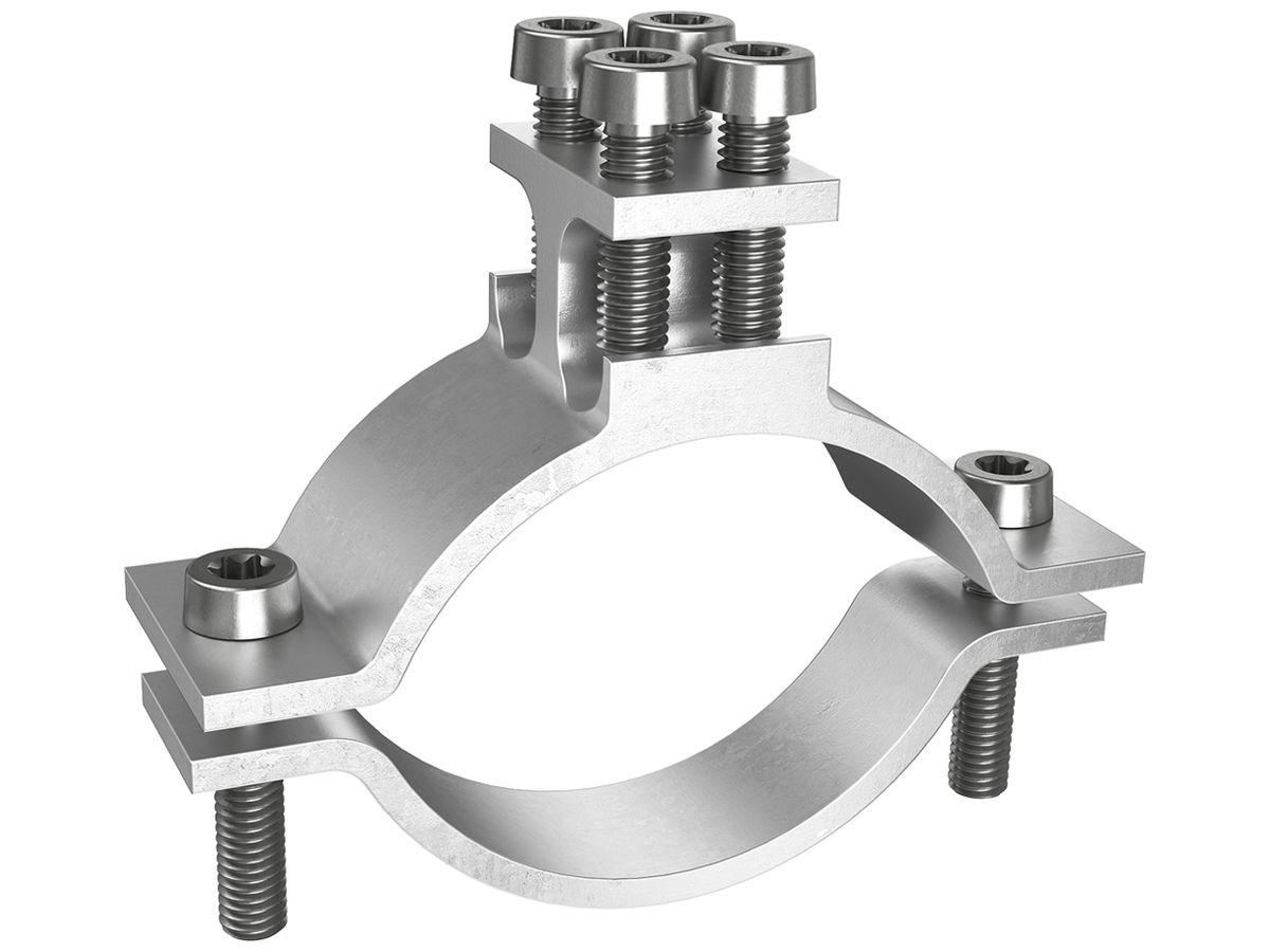 Erdleitungsbride AGRO 1 1/2…2" (47.9…59.6mm), 2×4…50mm²/Ø8mm